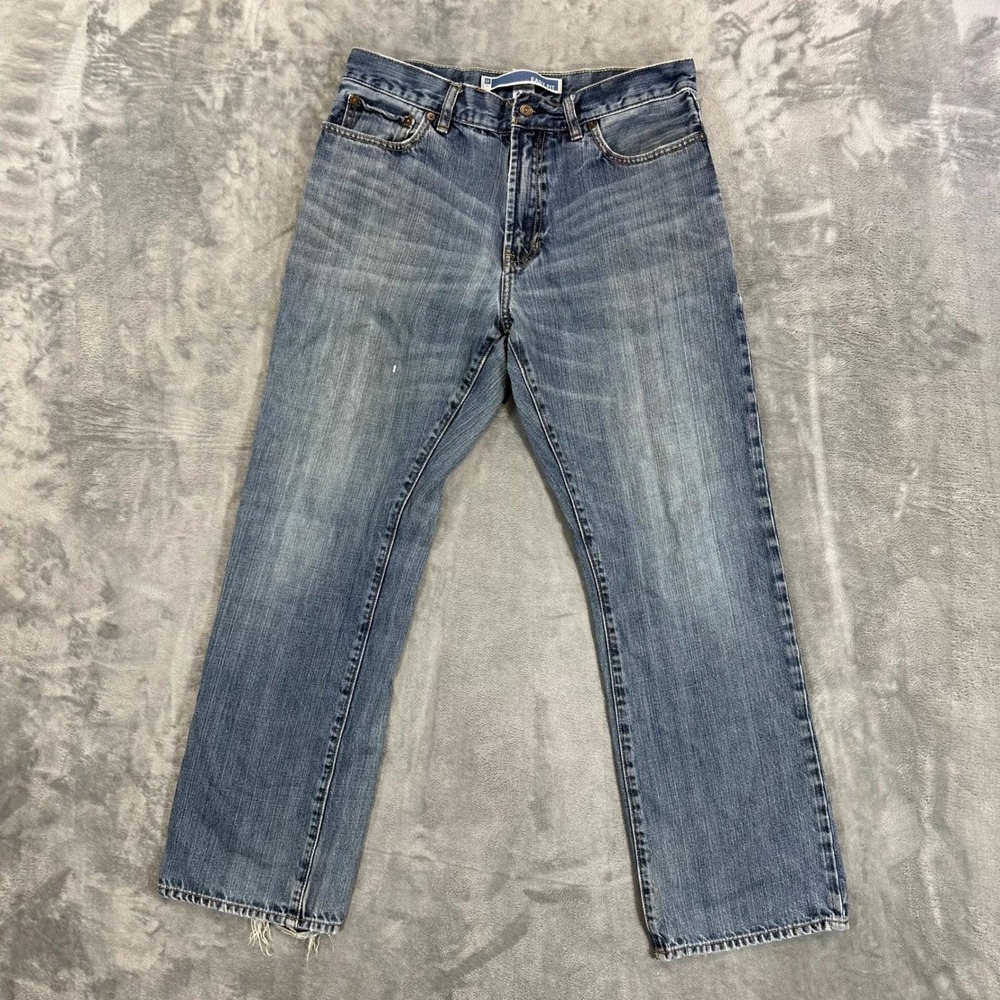 Vintage Gap Easy Fit Straight Jeans Men's Size 33x30 Blue Distressed Pants